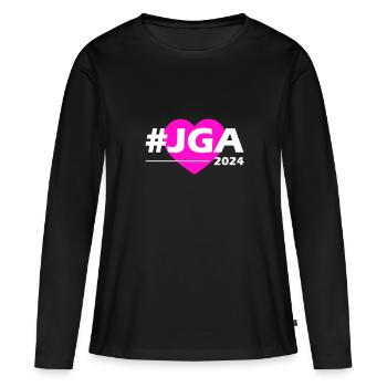 Bachelorette Party 2024 Bachelorette Heart - Women's Premium Organic Long Sleeve Shirt - black - Front - Julia (174cm)