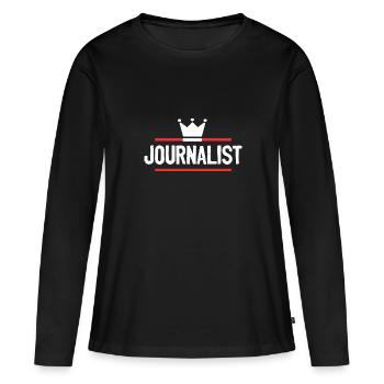 Journalist Beruf - Frauen Premium Bio Langarmshirt - Schwarz - Vorne - Julia (174cm)