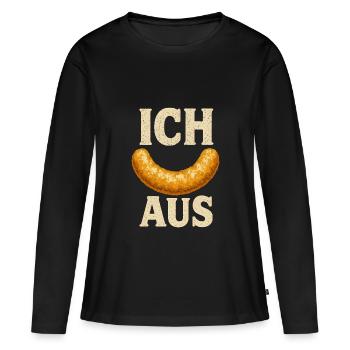 Lustiger Spruch Humor Ich Flip Aus Geschenkidee - Frauen Premium Bio Langarmshirt - Schwarz - Vorne - Julia (174cm)