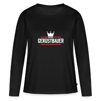 Gerüstbauer Beruf - Frauen Premium Bio Langarmshirt - Schwarz - Vorne - Julia (174cm)
