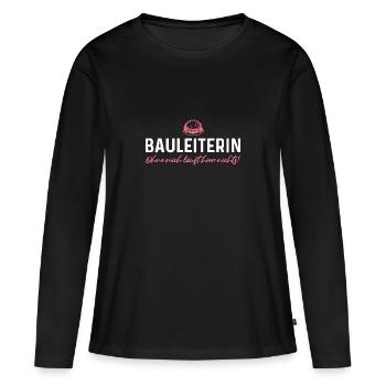 Bauaufsicht Bauleitung Baustelle Bauleiterin - Frauen Premium Bio Langarmshirt - Schwarz - Vorne - Julia (174cm)