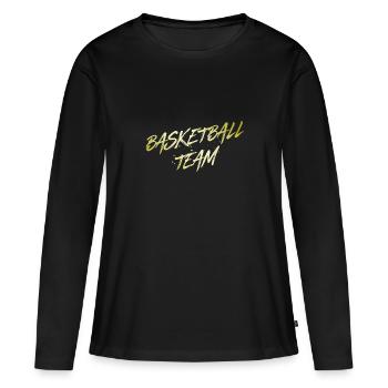 Équipe de basket-ball - T-shirt manches longues Premium bio Femme - noir - Devant - Julia (174cm)