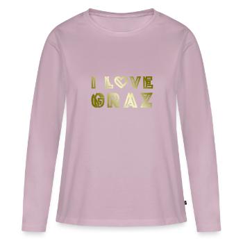 I Love Graz - Women's Premium Organic Long Sleeve Shirt - dusky pink - Front - Julia (174cm)