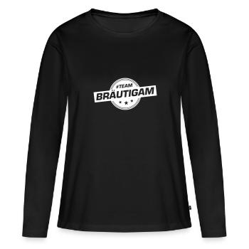 Team Groom Wedding Party Wedding - Women's Premium Organic Long Sleeve Shirt - black - Front - Julia (174cm)