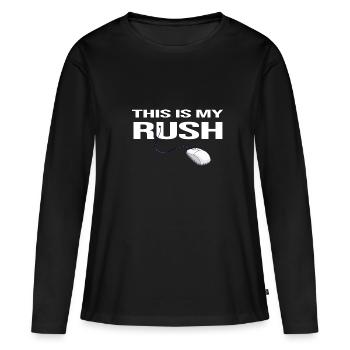 Gamer Nerds Online Gameplay Rush Gambler Communauté - T-shirt manches longues Premium bio Femme - noir - Devant - Julia (174cm)