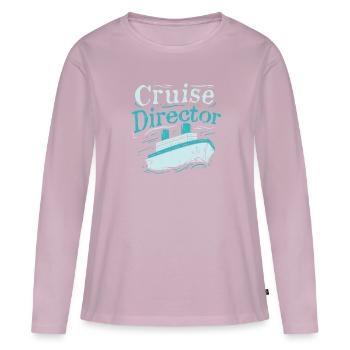 Kreuzfahrtdirektor Kreuzfahrt Schifffahrt Urlaub - Frauen Premium Bio Langarmshirt - Altrosa - Vorne - Julia (174cm)