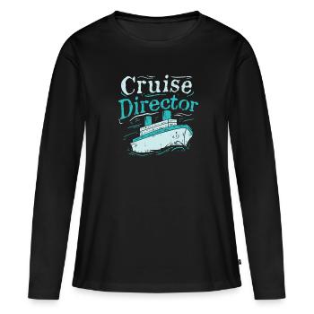 Directeur de croisière Croisières Croisières - T-shirt manches longues Premium bio Femme - noir - Devant - Julia (174cm)