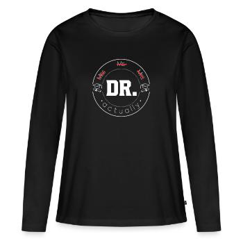 Mlle Mme Mme Dr Actually Études de femme médecin - T-shirt manches longues Premium bio Femme - noir - Devant - Julia (174cm)