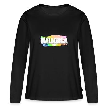 Majorque - T-shirt manches longues Premium bio Femme - noir - Devant - Julia (174cm)