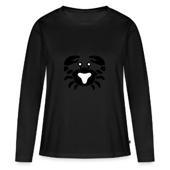 Signe cancer - T-shirt manches longues Premium bio Femme - noir - Devant - Julia (174cm)