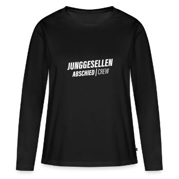 Enterrement de vie de garçon Crew Enterrement de vie de garçon - T-shirt manches longues Premium bio Femme - noir - Devant - Julia (174cm)