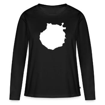 Gran Canaria - Frauen Premium Bio Langarmshirt - Schwarz - Vorne - Julia (174cm)
