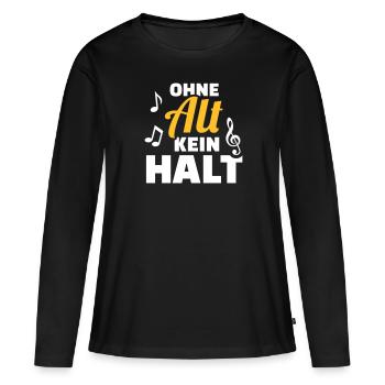 Chor - Frauen Premium Bio Langarmshirt - Schwarz - Vorne - Julia (174cm)