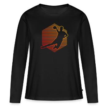 Joueurs de handball Handball Handball handball handball - T-shirt manches longues Premium bio Femme - noir - Devant - Julia (174cm)