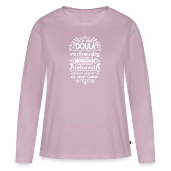 Doula - beschreibende Wörter - Frauen Premium Bio Langarmshirt - Altrosa - Vorne - Julia (174cm)