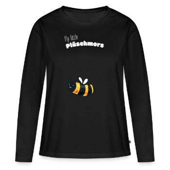 Plüschmors Plattdeutsch Geschenkidee - Frauen Premium Bio Langarmshirt - Schwarz - Vorne - Julia (174cm)