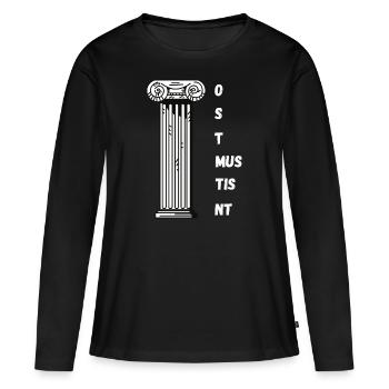 Professeur de latin Sort Latin Enseignement Latin - T-shirt manches longues Premium bio Femme - noir - Devant - Julia (174cm)