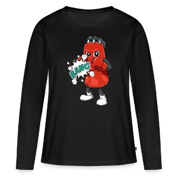 Boxe boxe boxe boxe de boxe de boxe pour un - T-shirt manches longues Premium bio Femme - noir - Devant - Julia (174cm)