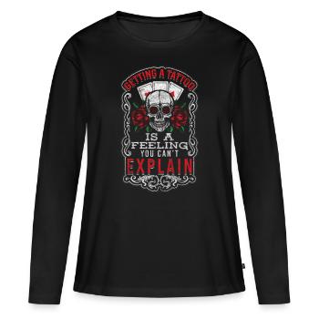 Tätowierer Körperkunst Piercing - Frauen Premium Bio Langarmshirt - Schwarz - Vorne - Julia (174cm)