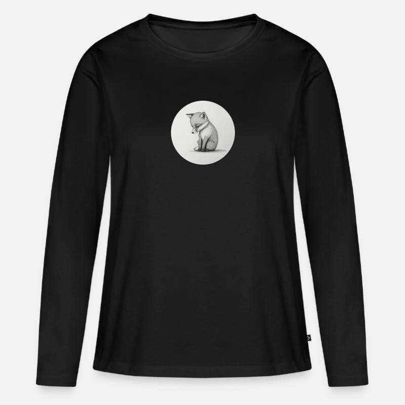 Fox - Women's Premium Organic Long Sleeve Shirt - black