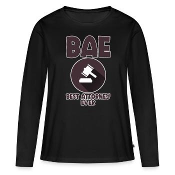 Bae Best Attorney Ever 4 - T-shirt manches longues Premium bio Femme - noir - Devant - Julia (174cm)