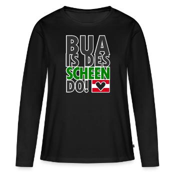 Dialecte autrichien Dialecte Nice - T-shirt manches longues Premium bio Femme - noir - Devant - Julia (174cm)