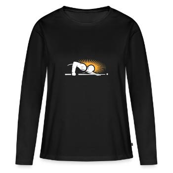 Billard - Frauen Premium Bio Langarmshirt - Schwarz - Vorne - Julia (174cm)
