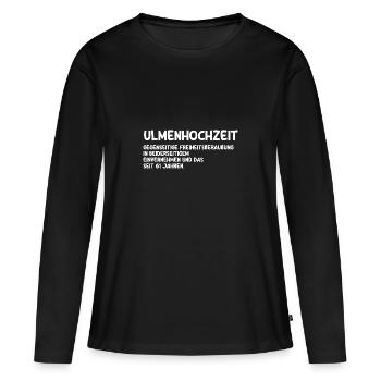 Mariage Ormes Mariage 61 ans Mariage - T-shirt manches longues Premium bio Femme - noir - Devant - Julia (174cm)