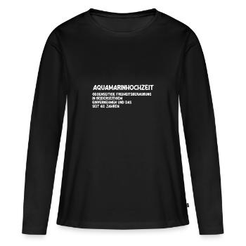 Mariage Aquarium Mariage 62 ans mariage - T-shirt manches longues Premium bio Femme - noir - Devant - Julia (174cm)
