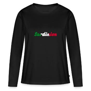 Sardaigne - T-shirt manches longues Premium bio Femme - noir - Devant - Julia (174cm)