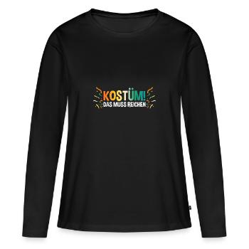 Carnaval de Jecken Carnaval - T-shirt manches longues Premium bio Femme - noir - Devant - Julia (174cm)