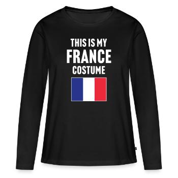Ce costume de ma France - T-shirt manches longues Premium bio Femme - noir - Devant - Julia (174cm)