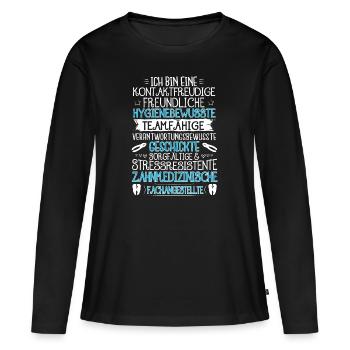 Dental Assistant Dental Assistant - Women's Premium Organic Long Sleeve Shirt - black - Front - Julia (174cm)