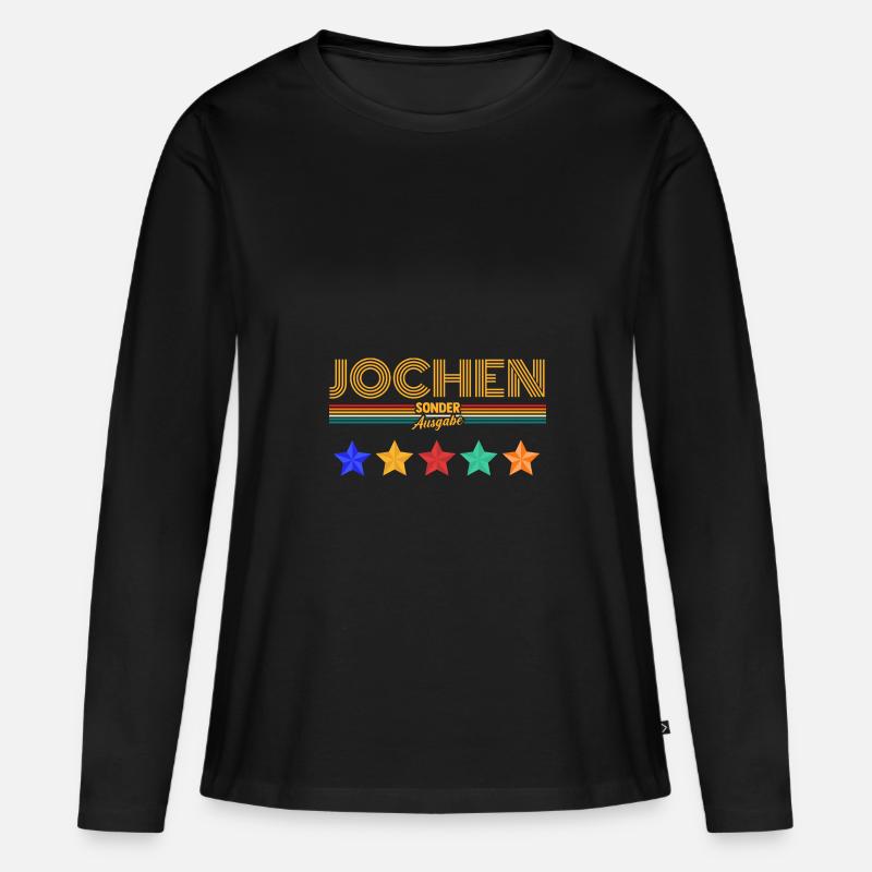 Jochen - Frauen Premium Bio Langarmshirt - Schwarz