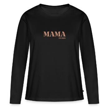 Mama Muttertag 2024 - Frauen Premium Bio Langarmshirt - Schwarz - Vorne - Julia (174cm)
