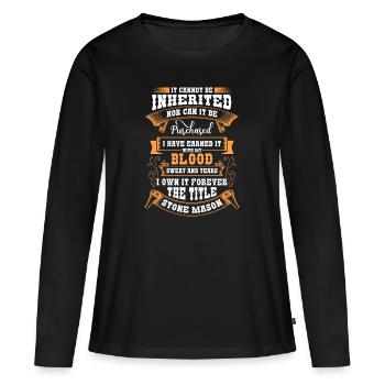 Maîtres de la guilde des artisans - T-shirt manches longues Premium bio Femme - noir - Devant - Julia (174cm)