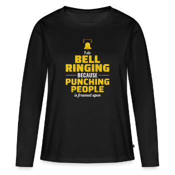 Bell Ringer Ringing Collector Campanologist Funny - Women's Premium Organic Long Sleeve Shirt - black - Front - Julia (174cm)