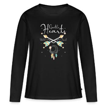Rêver Rêveur Tatouage Rêver - T-shirt manches longues Premium bio Femme - noir - Devant - Julia (174cm)