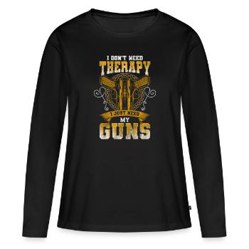Pistolet Club Sport Shooter Munitions Shooting King - T-shirt manches longues Premium bio Femme - noir - Devant - Julia (174cm)