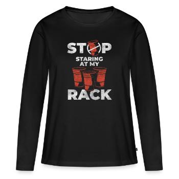 Beer Pong Alcool Célébrer Liqueur - T-shirt manches longues Premium bio Femme - noir - Devant - Julia (174cm)