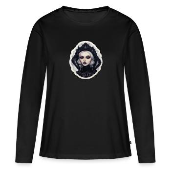 Goth Girl Gothic Vampire Horror Evil Eye - Women's Premium Organic Long Sleeve Shirt - black - Front - Julia (174cm)
