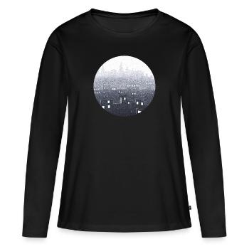 city hall snow blue - T-shirt manches longues Premium bio Femme - noir - Devant - Julia (174cm)