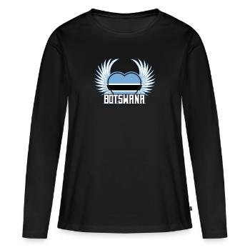 Botswana - T-shirt manches longues Premium bio Femme - noir - Devant - Julia (174cm)