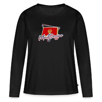 Montenegro - Women's Premium Organic Long Sleeve Shirt - black - Front - Julia (174cm)