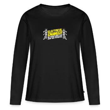 ELECTRICAL ENGINEER: Electrical Engineer Potential - Women's Premium Organic Long Sleeve Shirt - black - Front - Julia (174cm)