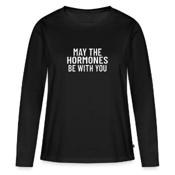 Embryo Transfer Day IVF Infertility Gift Idea - Frauen Premium Bio Langarmshirt - Schwarz - Vorne - Julia (174cm)