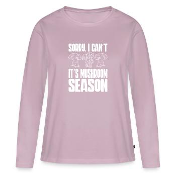 Mushroom Picker Mushroom Farmer Mushroom Basket - Women's Premium Organic Long Sleeve Shirt - dusky pink - Front - Julia (174cm)