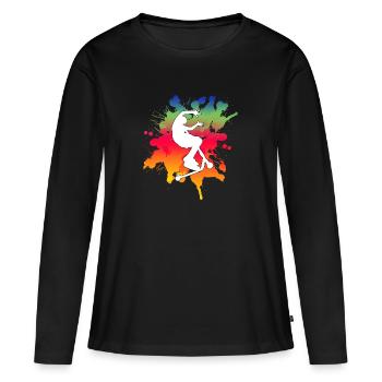 Freestyle Scooter - Frauen Premium Bio Langarmshirt - Schwarz - Vorne - Julia (174cm)