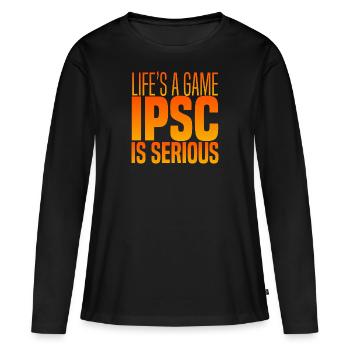 IPSC ist ernst - Frauen Premium Bio Langarmshirt - Schwarz - Vorne - Julia (174cm)