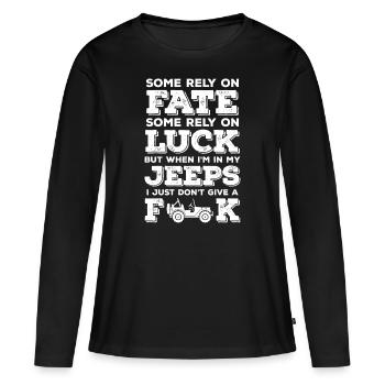 Jeeps - T-shirt manches longues Premium bio Femme - noir - Devant - Julia (174cm)